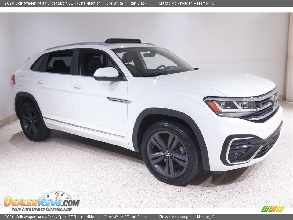 2020 Volkswagen Atlas Cross Sport SE R-Line 4Motion Pure White / Titan Black Photo #1