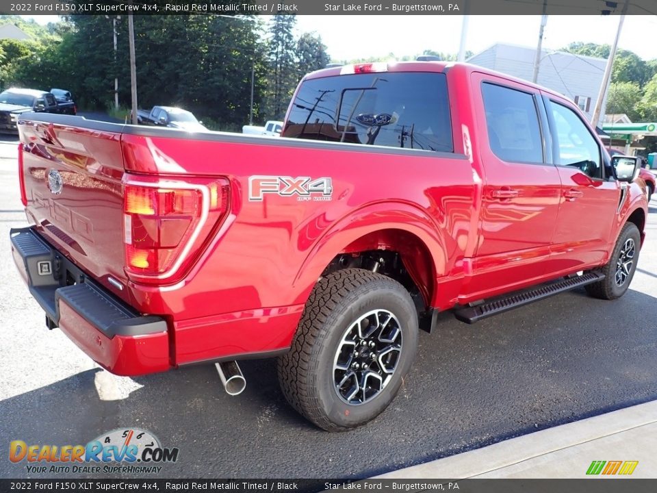 2022 Ford F150 XLT SuperCrew 4x4 Rapid Red Metallic Tinted / Black Photo #5