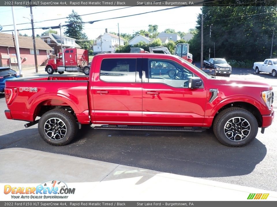 2022 Ford F150 XLT SuperCrew 4x4 Rapid Red Metallic Tinted / Black Photo #6