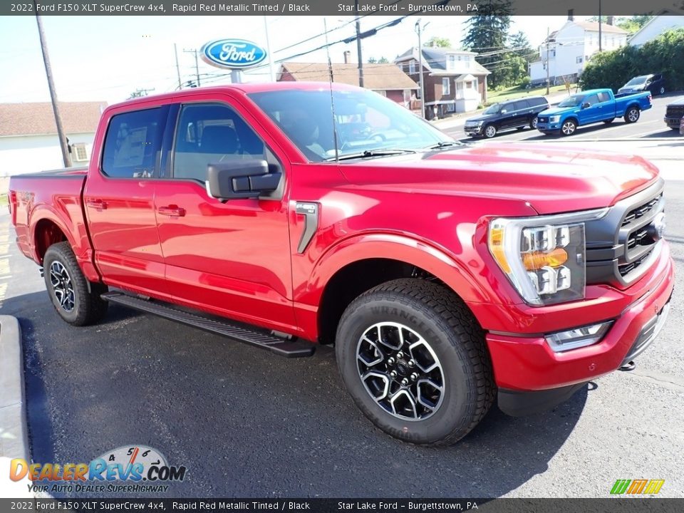 2022 Ford F150 XLT SuperCrew 4x4 Rapid Red Metallic Tinted / Black Photo #7