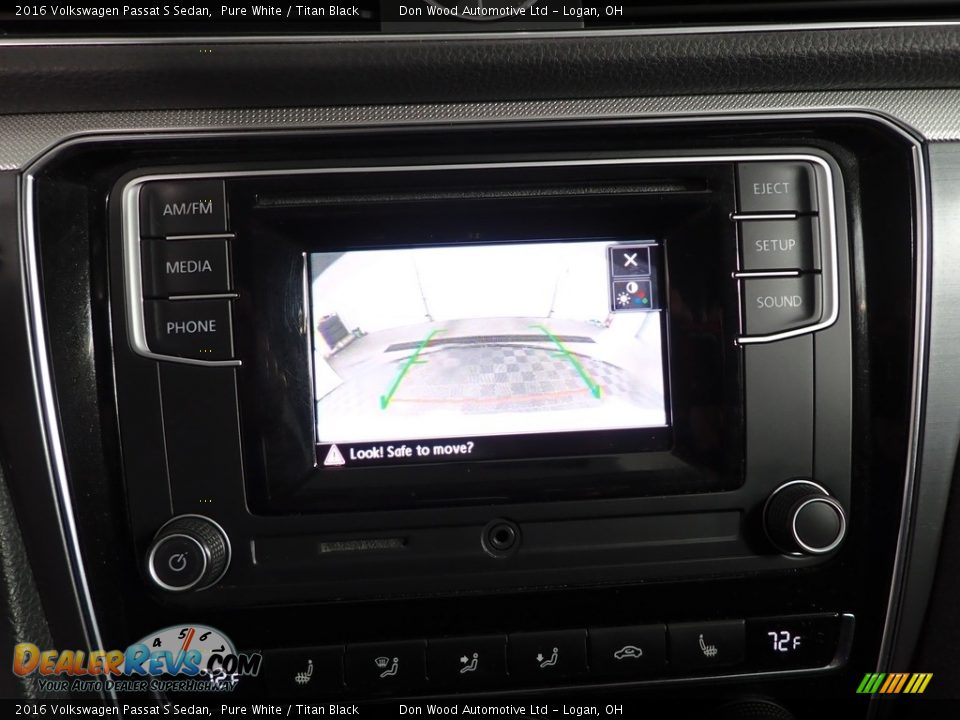 2016 Volkswagen Passat S Sedan Pure White / Titan Black Photo #3