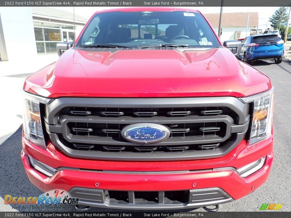 2022 Ford F150 XLT SuperCrew 4x4 Rapid Red Metallic Tinted / Black Photo #8