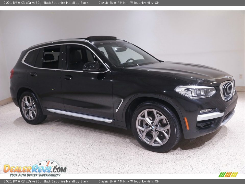 2021 BMW X3 xDrive30i Black Sapphire Metallic / Black Photo #1