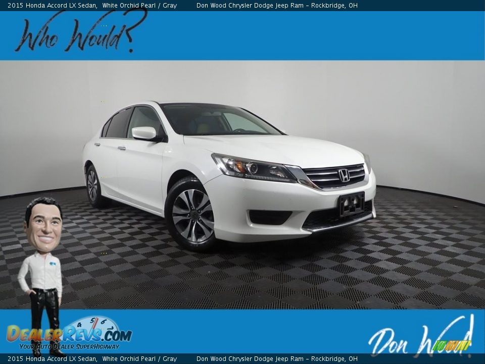 2015 Honda Accord LX Sedan White Orchid Pearl / Gray Photo #1
