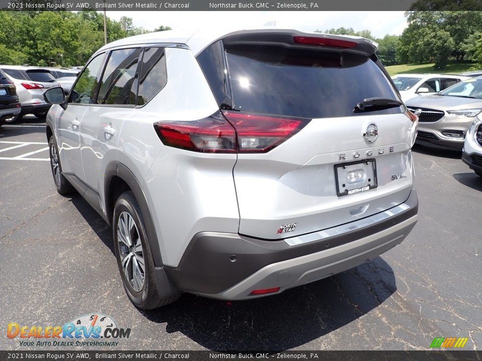 2021 Nissan Rogue SV AWD Brilliant Silver Metallic / Charcoal Photo #4