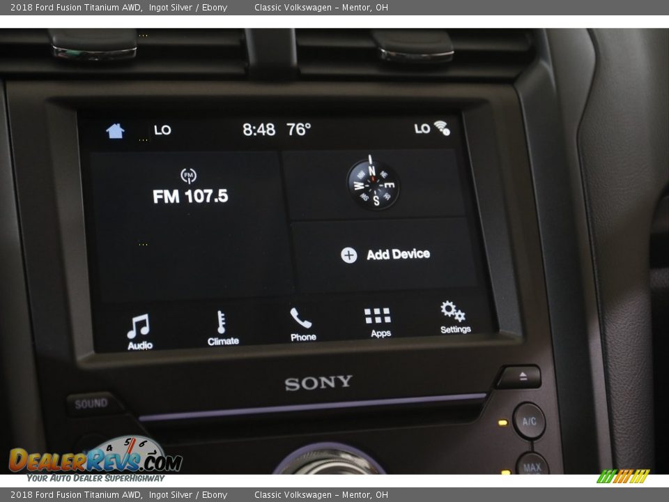 Controls of 2018 Ford Fusion Titanium AWD Photo #11