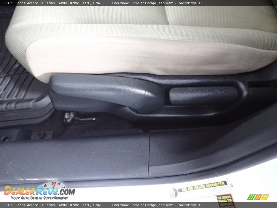 2015 Honda Accord LX Sedan White Orchid Pearl / Gray Photo #13