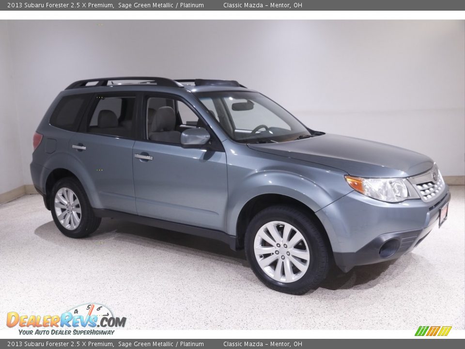 2013 Subaru Forester 2.5 X Premium Sage Green Metallic / Platinum Photo #1