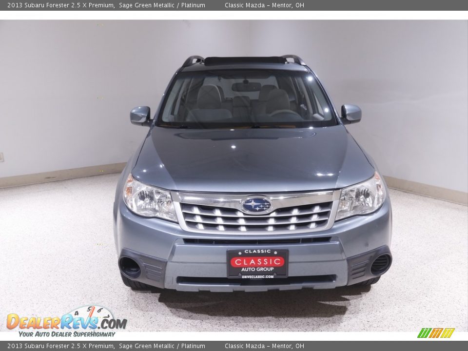 2013 Subaru Forester 2.5 X Premium Sage Green Metallic / Platinum Photo #2