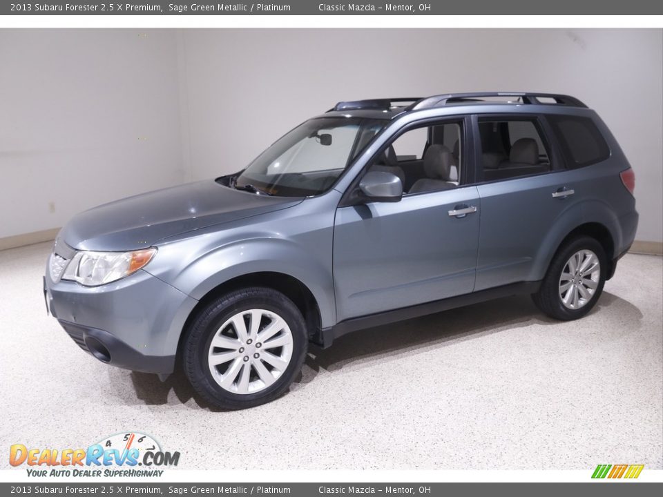 2013 Subaru Forester 2.5 X Premium Sage Green Metallic / Platinum Photo #3