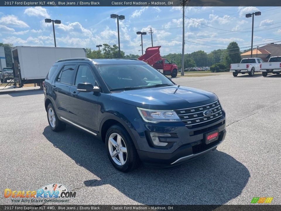 2017 Ford Explorer XLT 4WD Blue Jeans / Ebony Black Photo #3