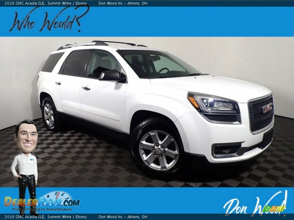 2016 GMC Acadia SLE Summit White / Ebony Photo #1