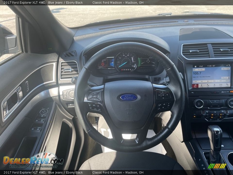 2017 Ford Explorer XLT 4WD Blue Jeans / Ebony Black Photo #11