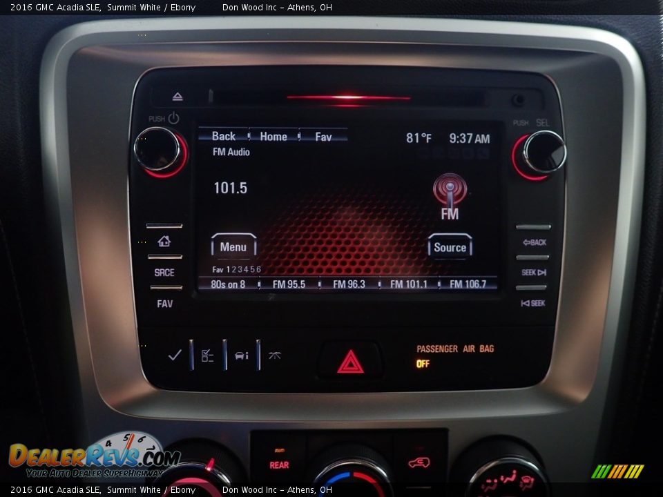2016 GMC Acadia SLE Summit White / Ebony Photo #26
