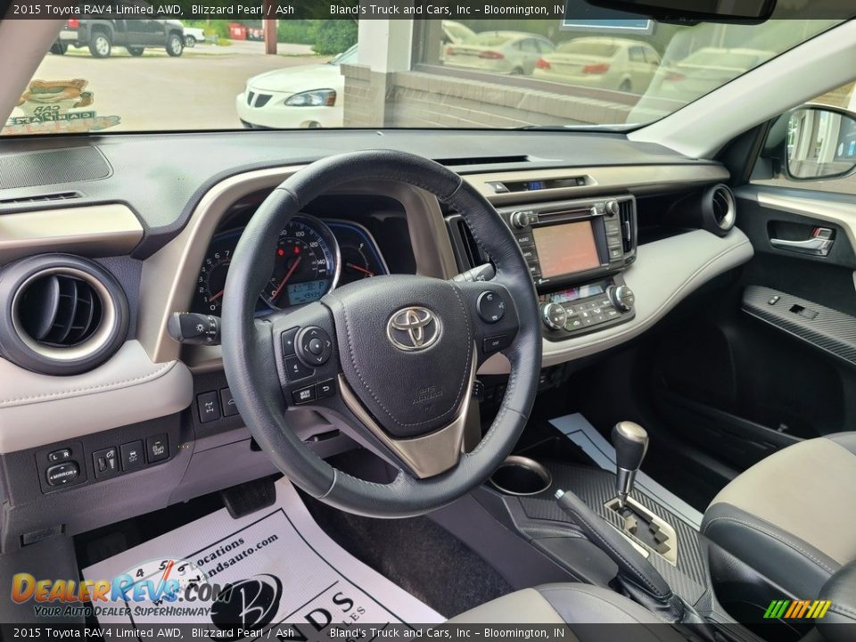2015 Toyota RAV4 Limited AWD Blizzard Pearl / Ash Photo #9