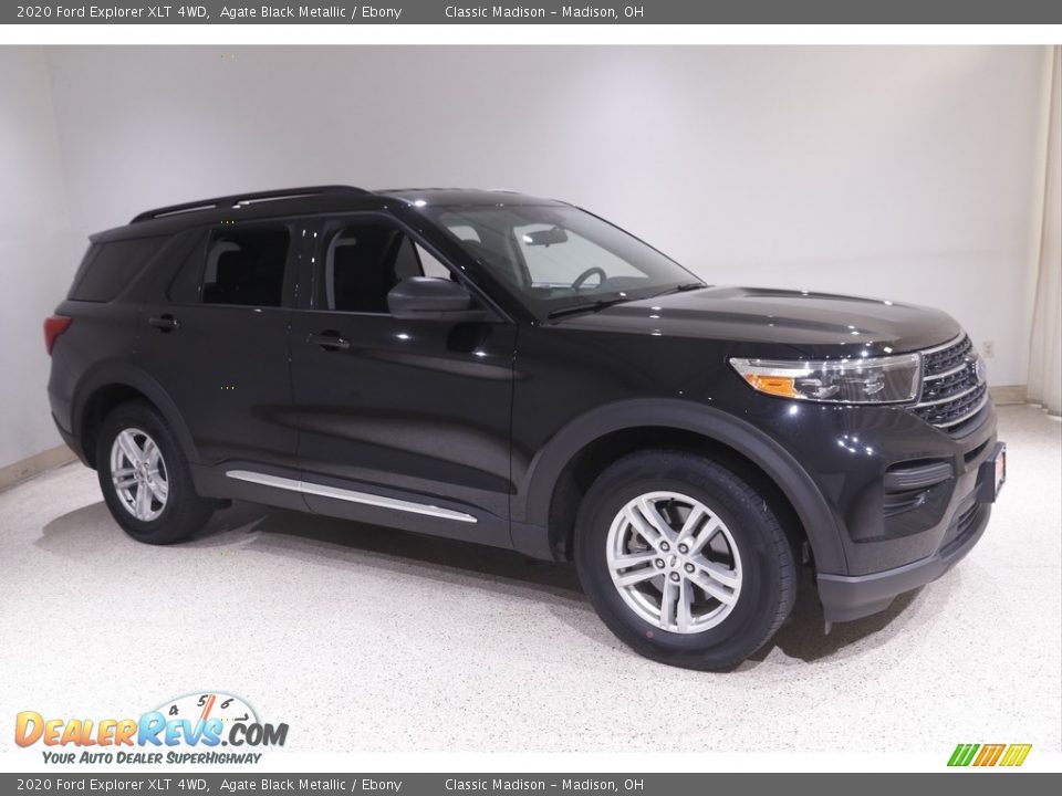 2020 Ford Explorer XLT 4WD Agate Black Metallic / Ebony Photo #1