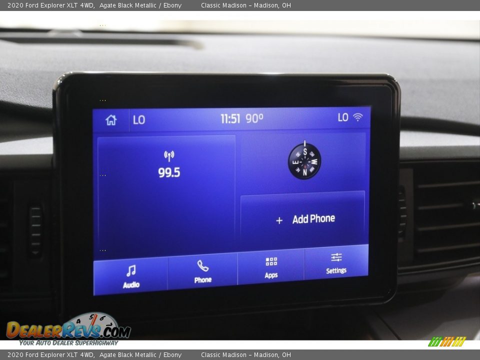 2020 Ford Explorer XLT 4WD Agate Black Metallic / Ebony Photo #11