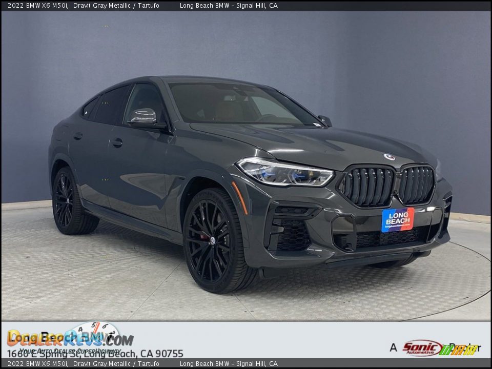 2022 BMW X6 M50i Dravit Gray Metallic / Tartufo Photo #1