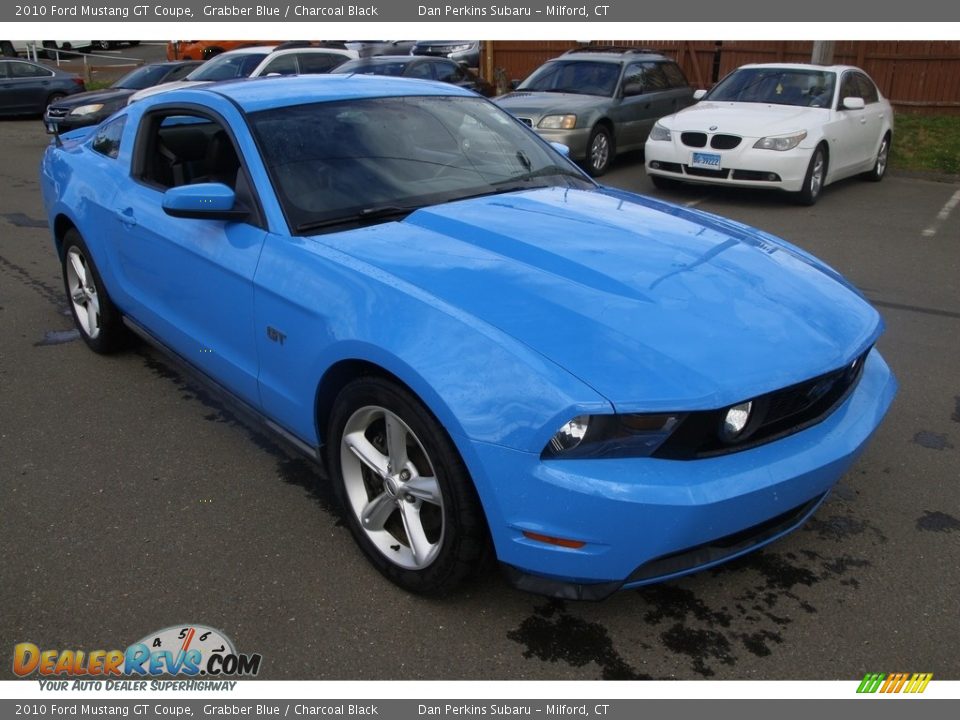 2010 Ford Mustang GT Coupe Grabber Blue / Charcoal Black Photo #3