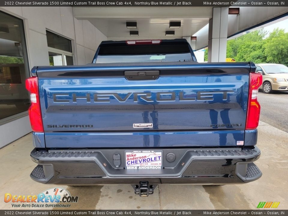 2022 Chevrolet Silverado 1500 Limited Custom Trail Boss Crew Cab 4x4 Northsky Blue Metallic / Jet Black Photo #5