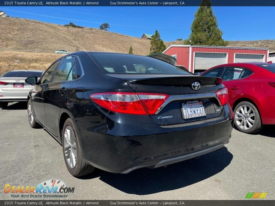 2015 Toyota Camry LE Attitude Black Metallic / Almond Photo #5