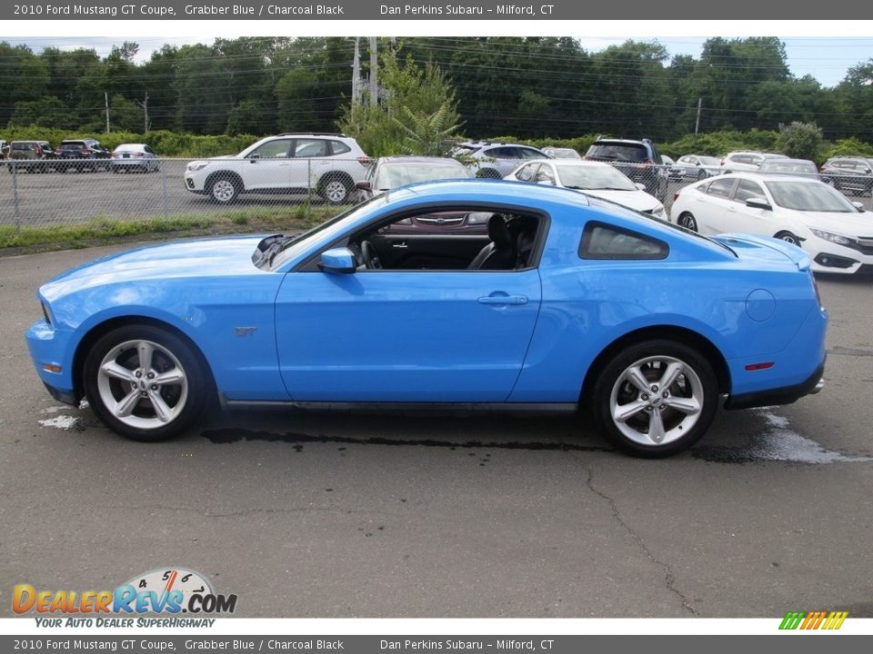 2010 Ford Mustang GT Coupe Grabber Blue / Charcoal Black Photo #8