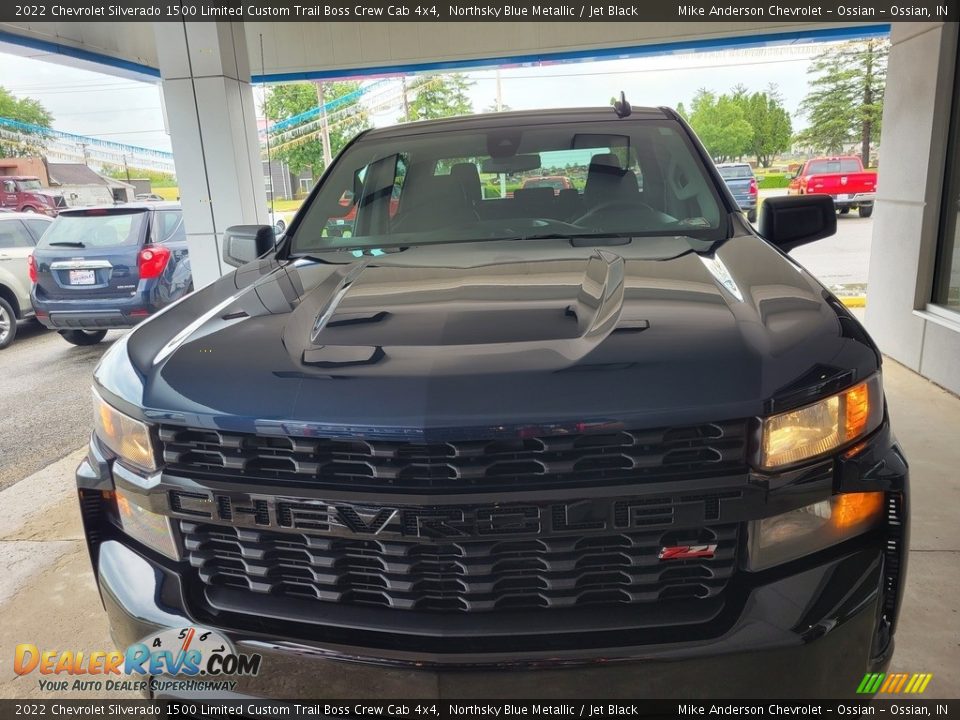 2022 Chevrolet Silverado 1500 Limited Custom Trail Boss Crew Cab 4x4 Northsky Blue Metallic / Jet Black Photo #9