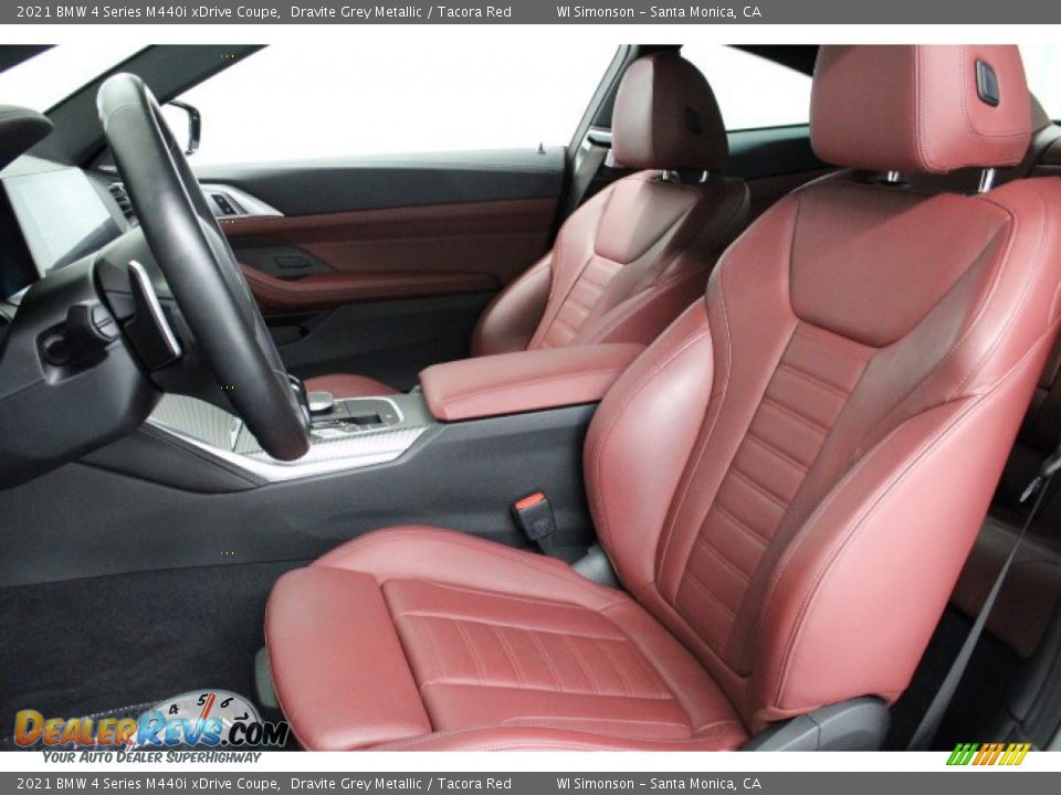 2021 BMW 4 Series M440i xDrive Coupe Dravite Grey Metallic / Tacora Red Photo #10