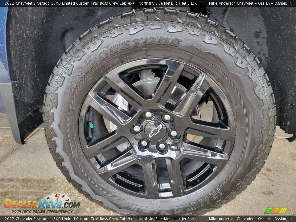 2022 Chevrolet Silverado 1500 Limited Custom Trail Boss Crew Cab 4x4 Northsky Blue Metallic / Jet Black Photo #11