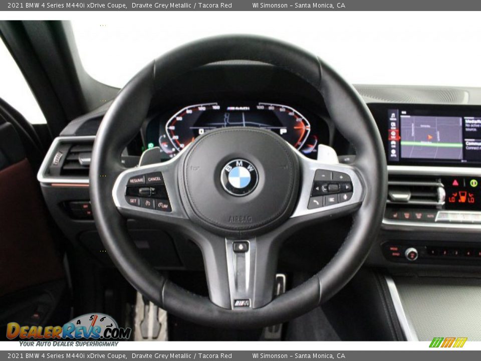 2021 BMW 4 Series M440i xDrive Coupe Dravite Grey Metallic / Tacora Red Photo #12