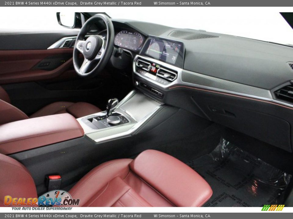 2021 BMW 4 Series M440i xDrive Coupe Dravite Grey Metallic / Tacora Red Photo #26