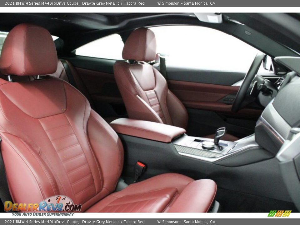 2021 BMW 4 Series M440i xDrive Coupe Dravite Grey Metallic / Tacora Red Photo #28