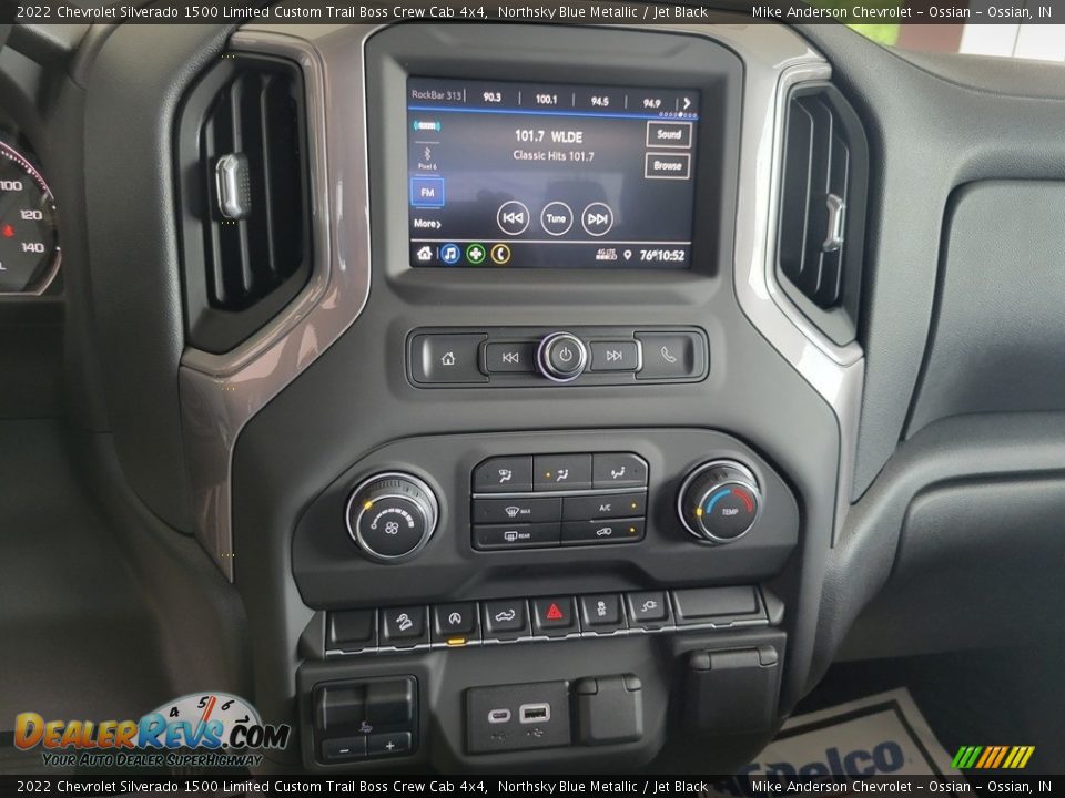 2022 Chevrolet Silverado 1500 Limited Custom Trail Boss Crew Cab 4x4 Northsky Blue Metallic / Jet Black Photo #29