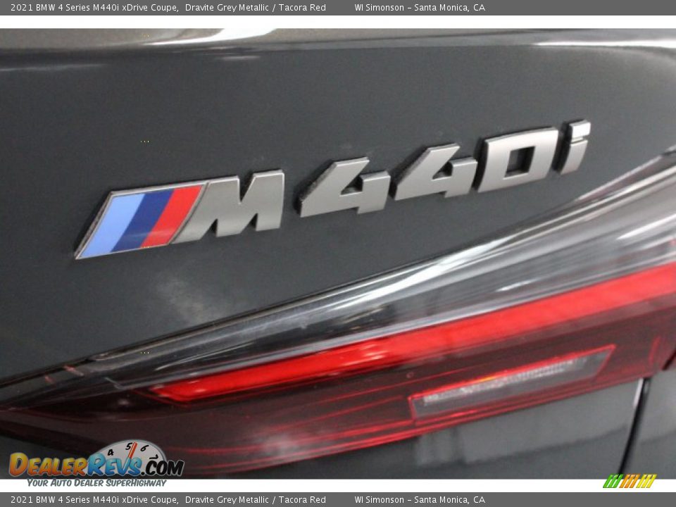 2021 BMW 4 Series M440i xDrive Coupe Dravite Grey Metallic / Tacora Red Photo #36