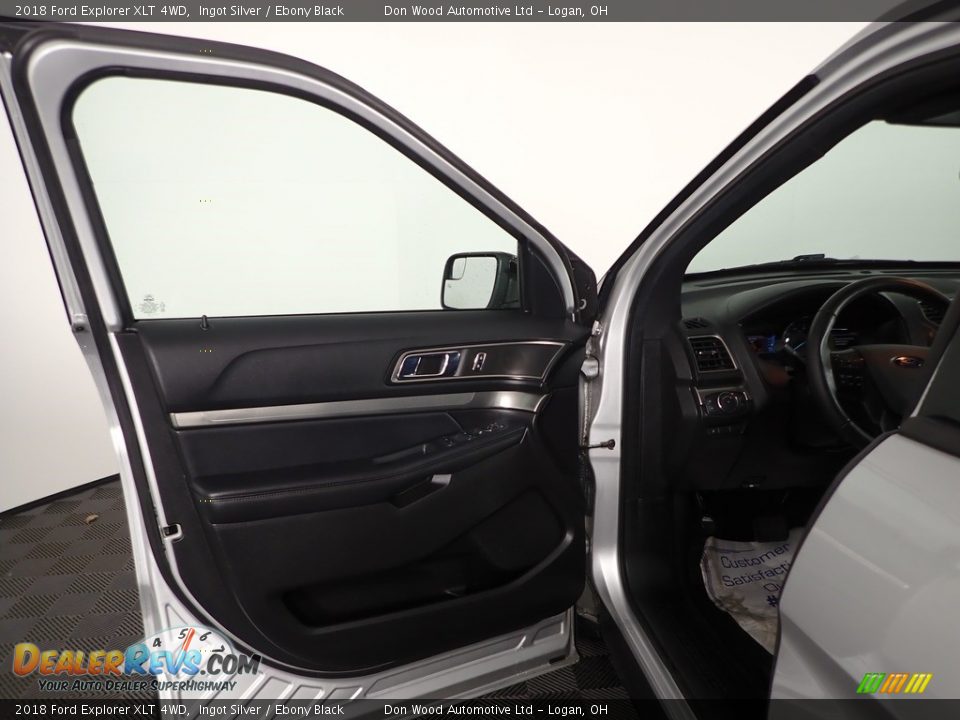 2018 Ford Explorer XLT 4WD Ingot Silver / Ebony Black Photo #11