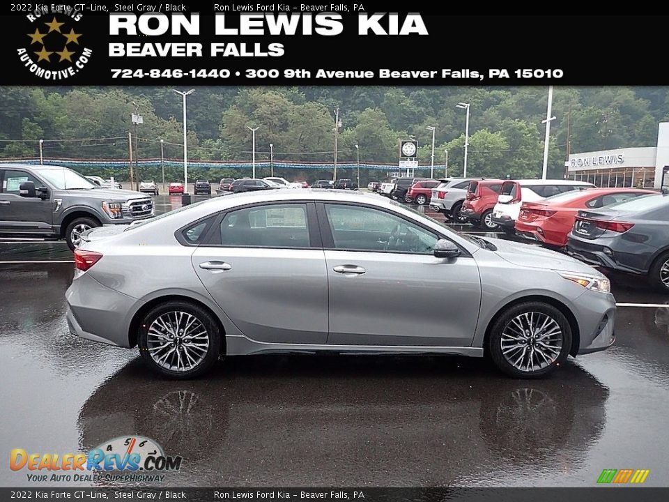 2022 Kia Forte GT-Line Steel Gray / Black Photo #1