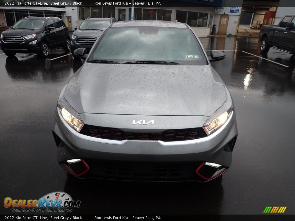 2022 Kia Forte GT-Line Steel Gray / Black Photo #3