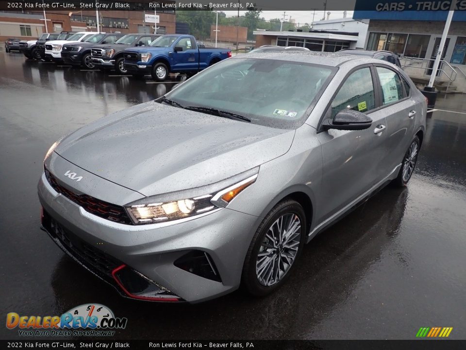 2022 Kia Forte GT-Line Steel Gray / Black Photo #4