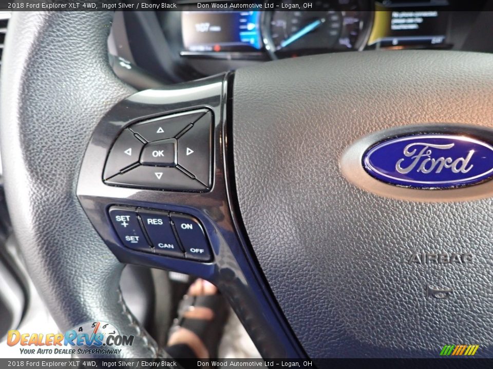 2018 Ford Explorer XLT 4WD Ingot Silver / Ebony Black Photo #16