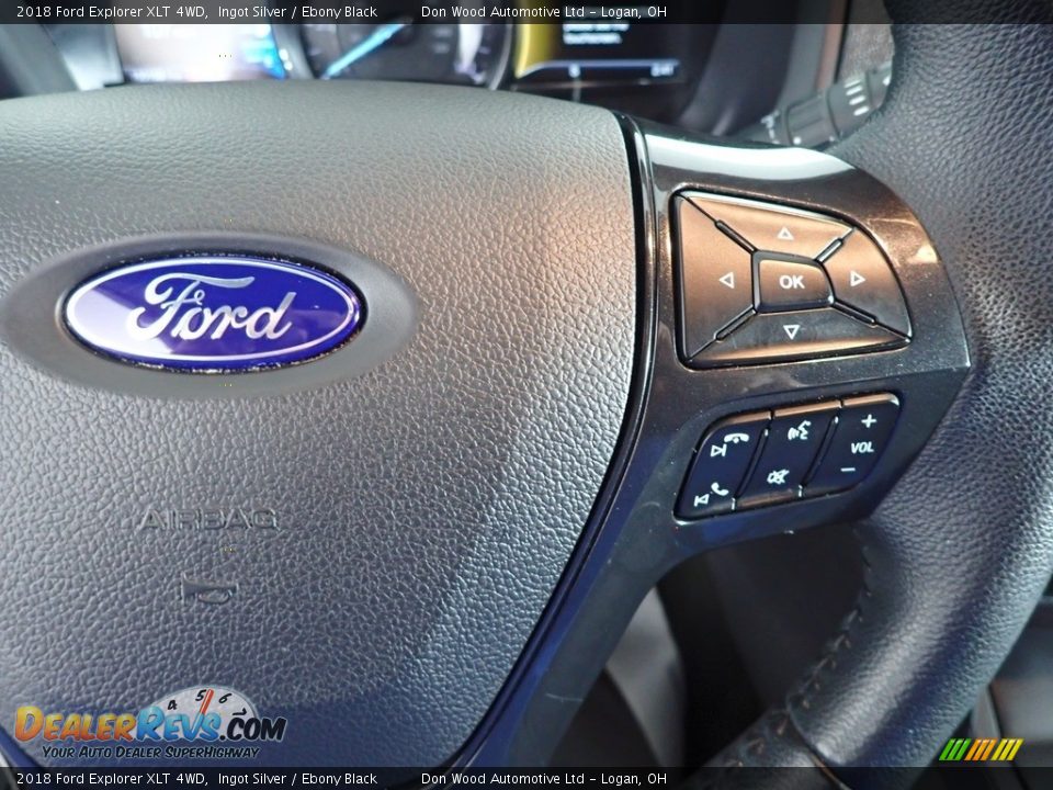 2018 Ford Explorer XLT 4WD Ingot Silver / Ebony Black Photo #17