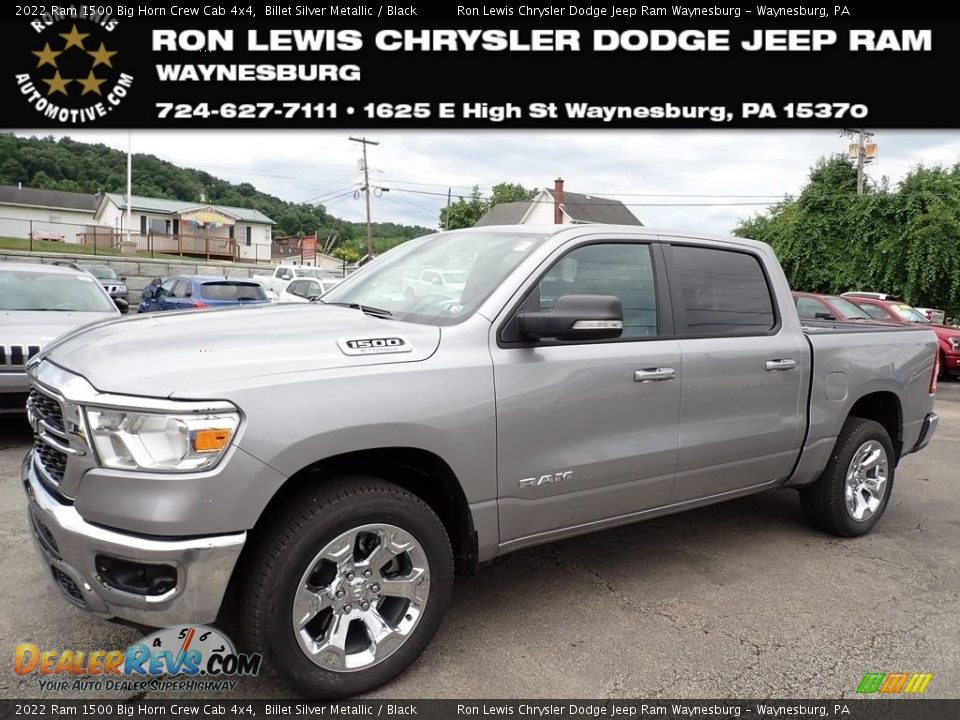 2022 Ram 1500 Big Horn Crew Cab 4x4 Billet Silver Metallic / Black Photo #1