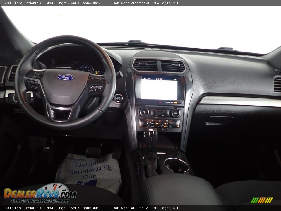2018 Ford Explorer XLT 4WD Ingot Silver / Ebony Black Photo #26