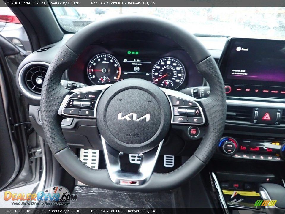 2022 Kia Forte GT-Line Steel Gray / Black Photo #19
