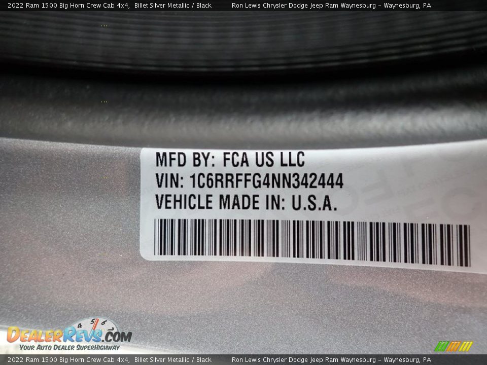 2022 Ram 1500 Big Horn Crew Cab 4x4 Billet Silver Metallic / Black Photo #15