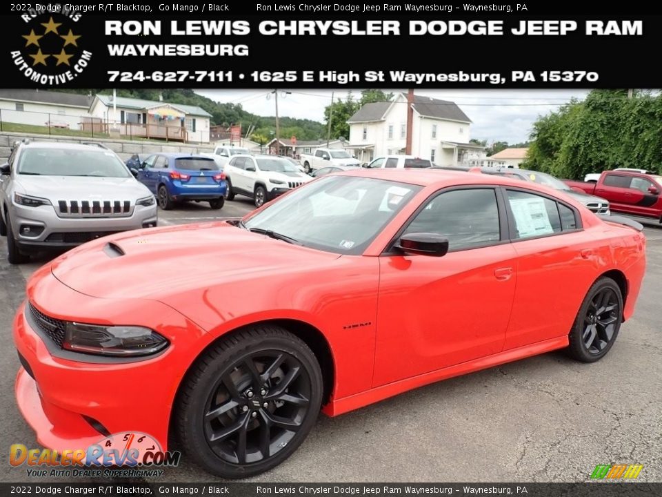 2022 Dodge Charger R/T Blacktop Go Mango / Black Photo #1