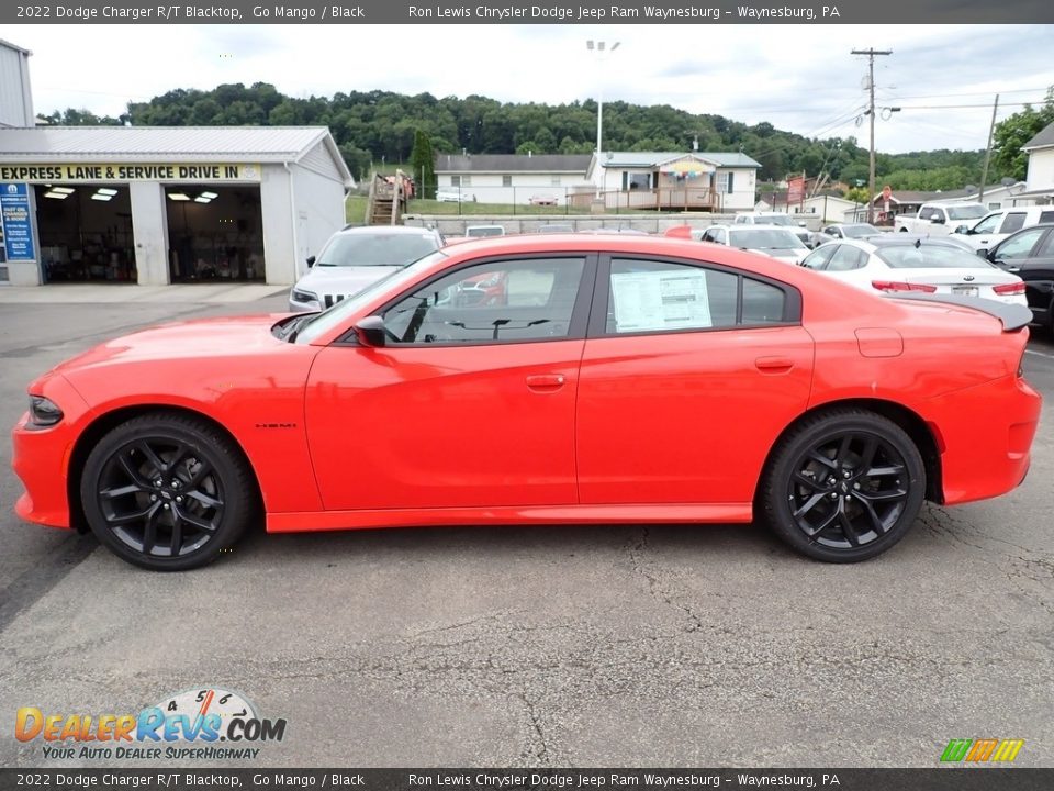 2022 Dodge Charger R/T Blacktop Go Mango / Black Photo #2