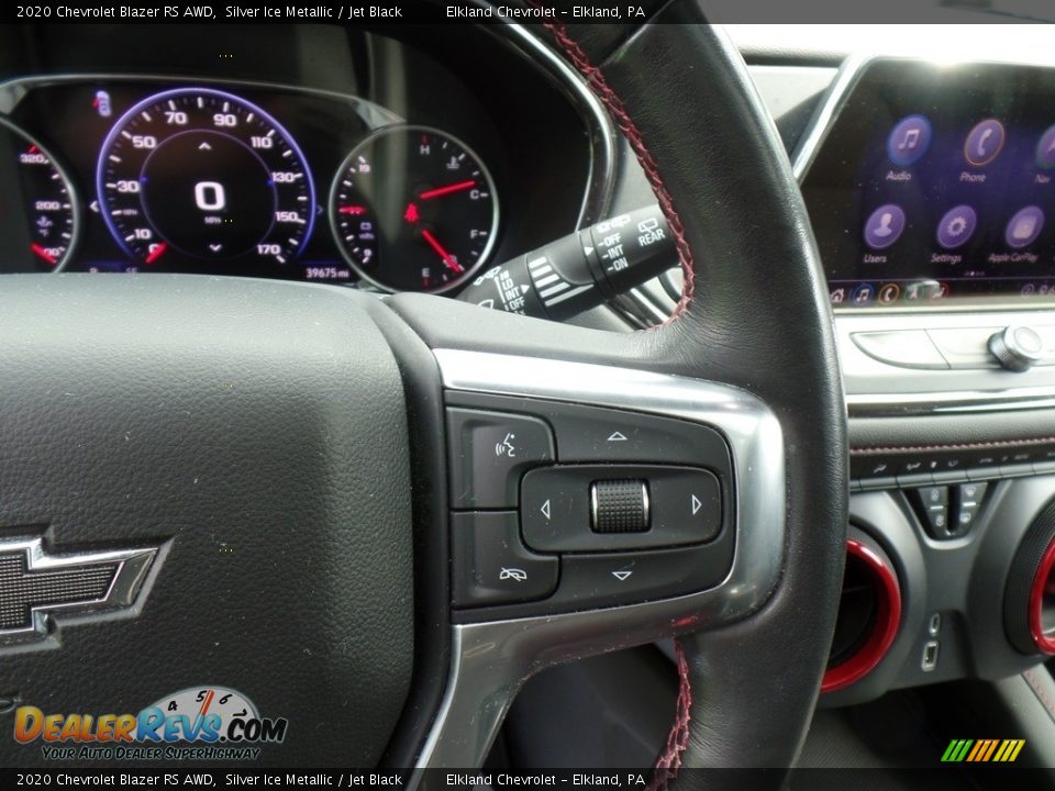 2020 Chevrolet Blazer RS AWD Silver Ice Metallic / Jet Black Photo #22