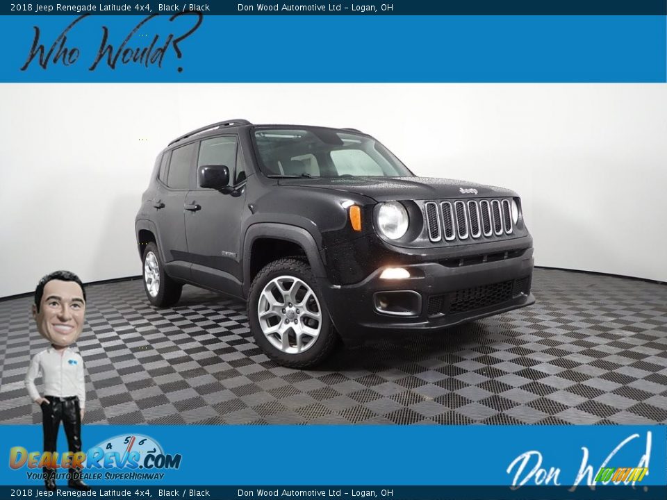 2018 Jeep Renegade Latitude 4x4 Black / Black Photo #1