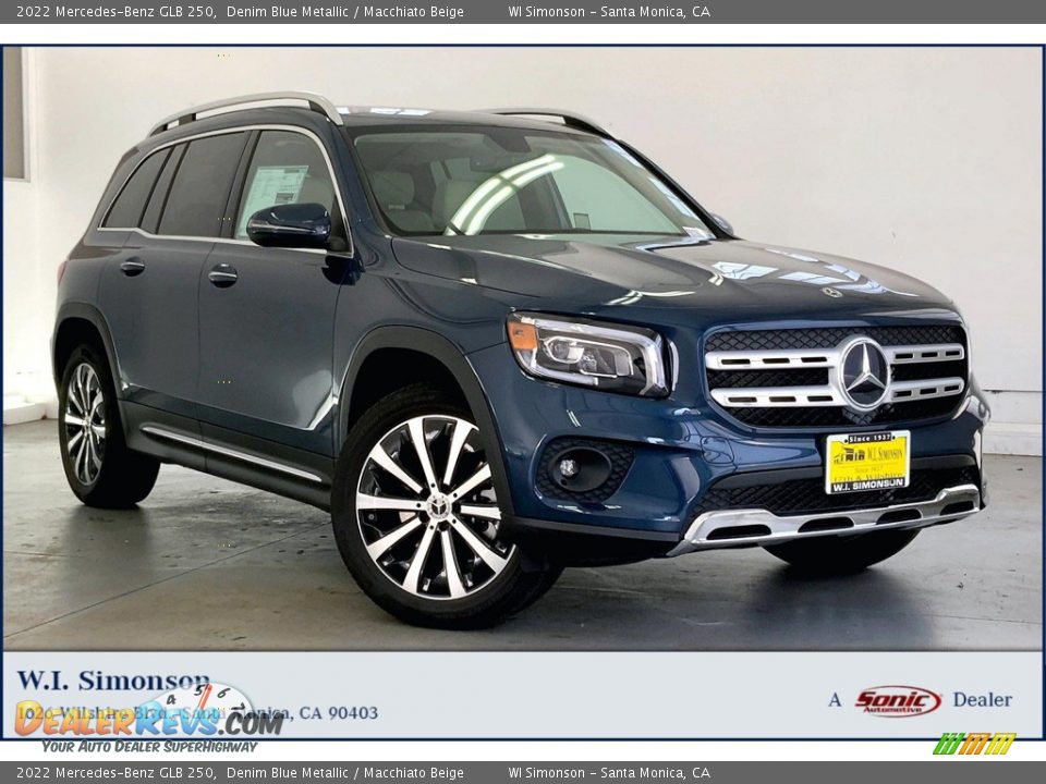 2022 Mercedes-Benz GLB 250 Denim Blue Metallic / Macchiato Beige Photo #1