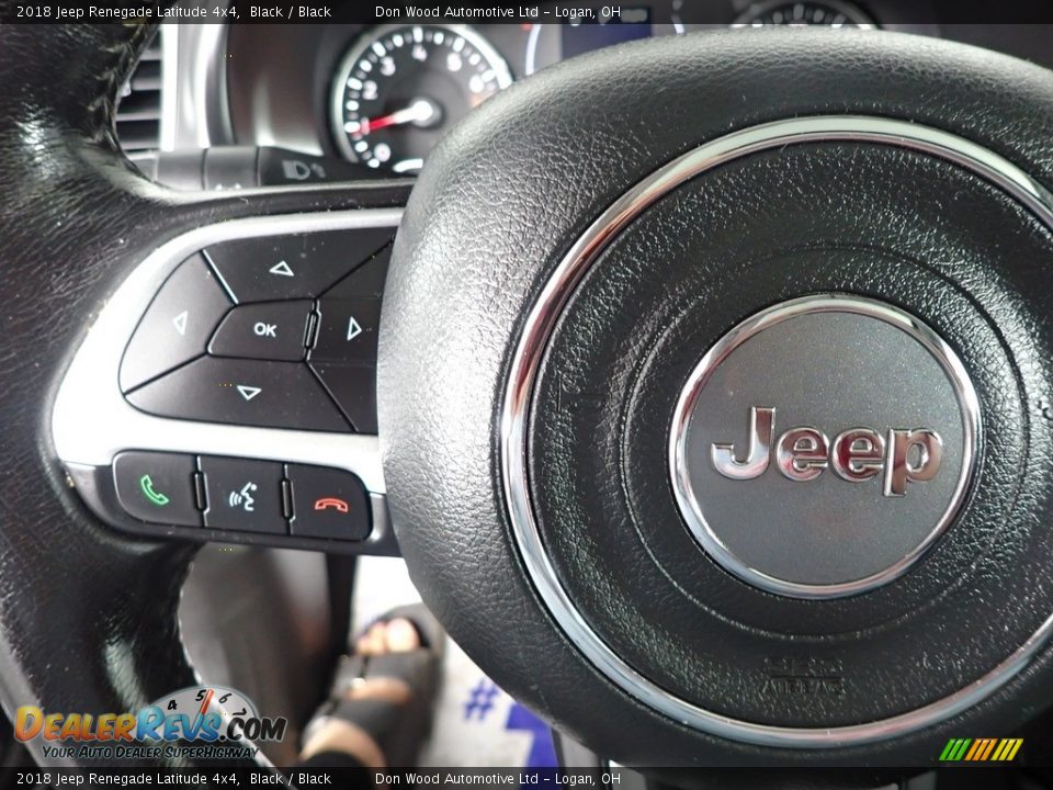 2018 Jeep Renegade Latitude 4x4 Black / Black Photo #18